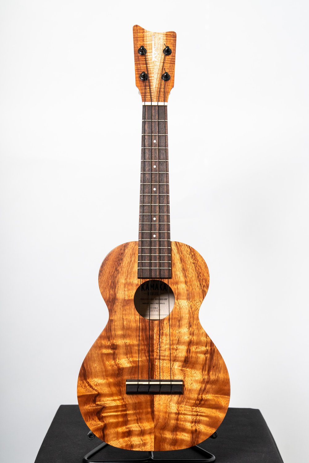 Image of Kamaka HF-2 Curly Koa Concert Satin #231061