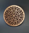 Floral Wood Coaster - set of 4