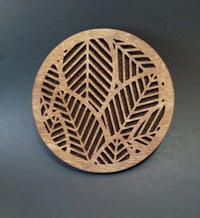 Leaves Wood Coaster - set of 4