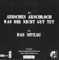 Image 2 of NEUE KATASTROPHEN "Arisches Arschloch" 7inch EP 