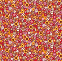 Image of Autumn Days Mini Floral Red Shade 30cm