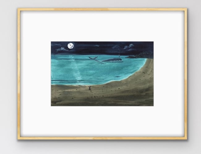 Tide and Whale Giclée print