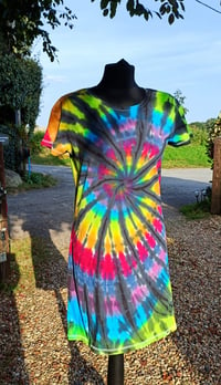 Image 1 of Rainbow & black Tshirt dress