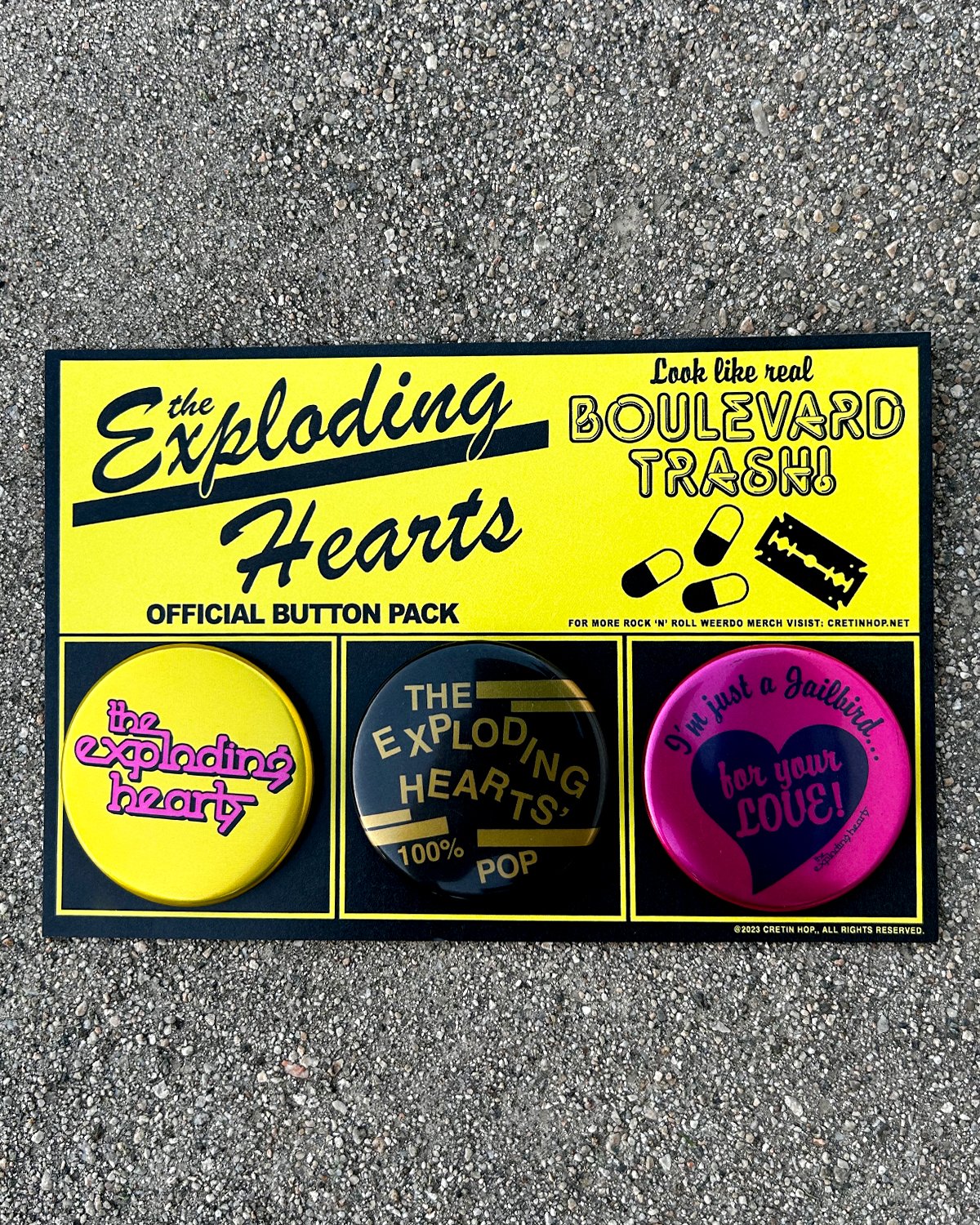 Exploding Hearts Official Button Pack | Cretin Shop