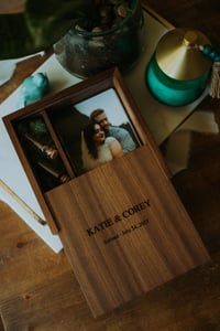 Image 1 of Personalized Keepsake Print Box for Wedding or Baby