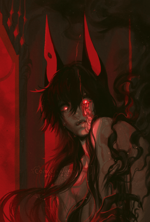 Bleeds Black, Cries red - Art Print
