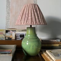 Image 4 of Antique Green Glazed Table Lamp.