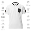 WHITE - LTC BLK/WHT CREST UNISEX V-NECK SPORTS JERSEY