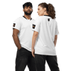 WHITE - LTC BLK/WHT CREST UNISEX V-NECK SPORTS JERSEY