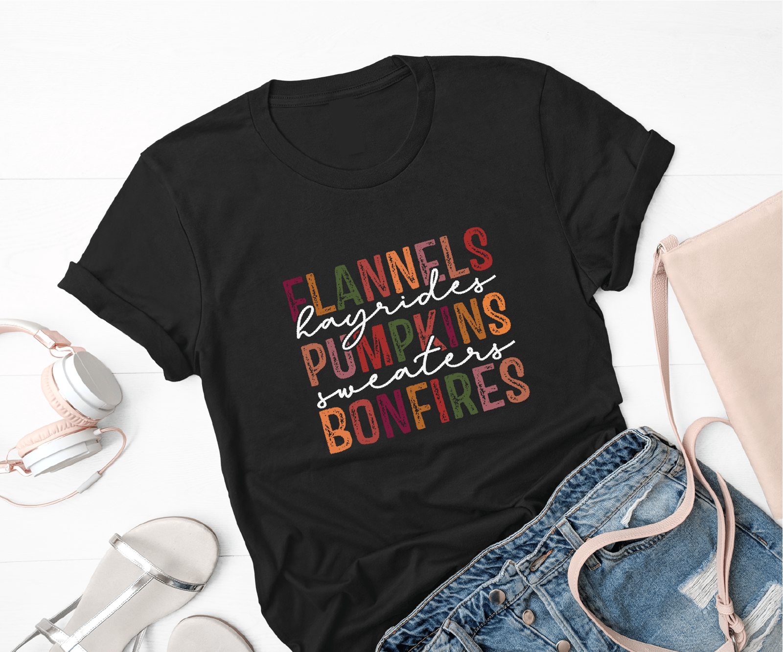 Flannels Pumpkins & Bonfires Velvet Bells Outfit, Ships Fast
