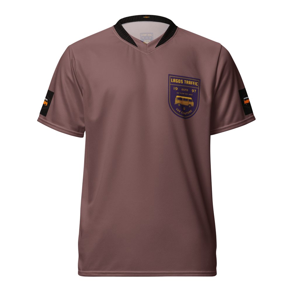 LIGHT WOOD - LTC PURPLE/GOLD CREST UNISEX V-NECK SPORTS JERSEY