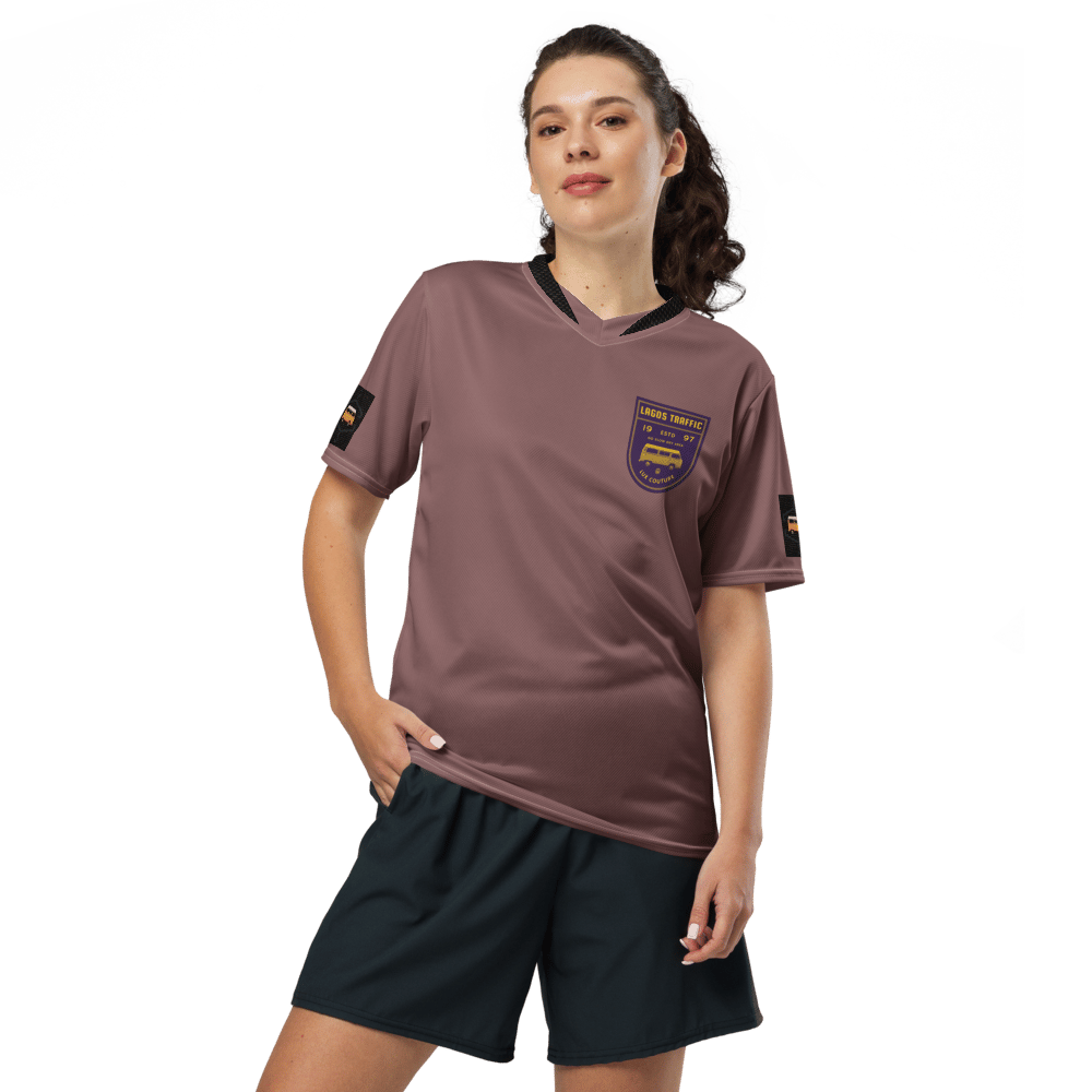 LIGHT WOOD - LTC PURPLE/GOLD CREST UNISEX V-NECK SPORTS JERSEY