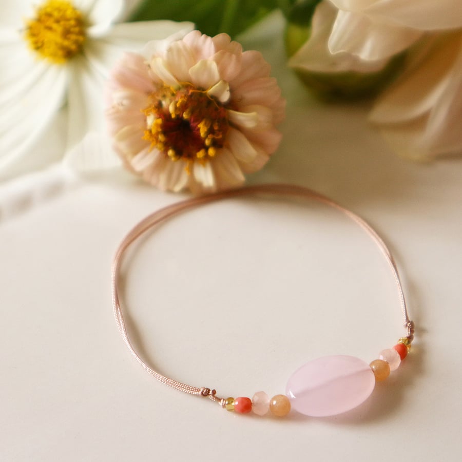 Image of Bracelet agate rose