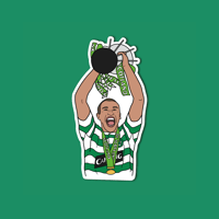 Henrik Larsson - Celtic FC Sticker - Waterproof Gloss