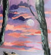 Moon Bath – Fox and the moon painting