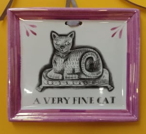 A Very Fine Cat wall plate