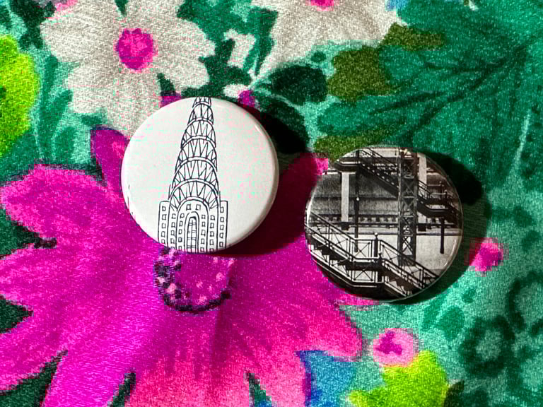 New York City Pinback Buttons Lot of 6 (Set A) Image 5