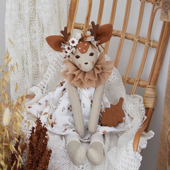 Image of Maxi bichette robe fleurs d'automne