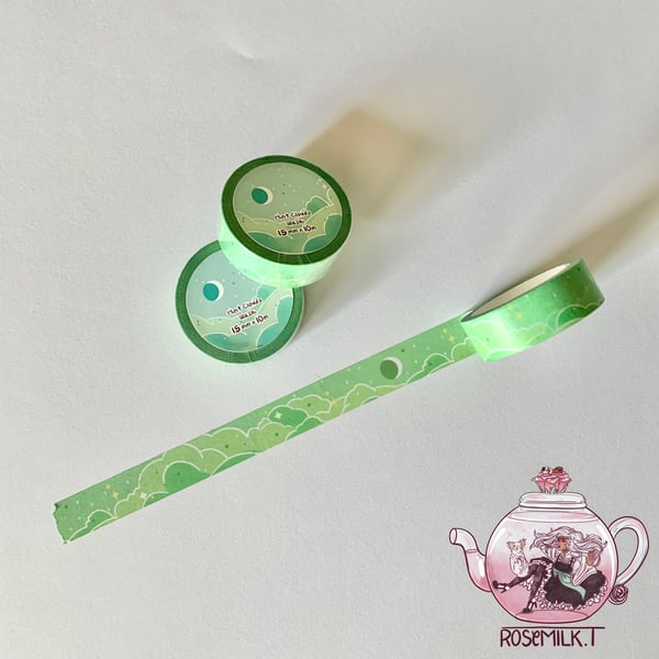 Image of Mint Clouds Washi Tape
