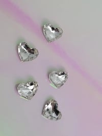 Image 1 of Clear crystal heart shape