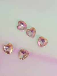 Image 3 of Peach crystal heart