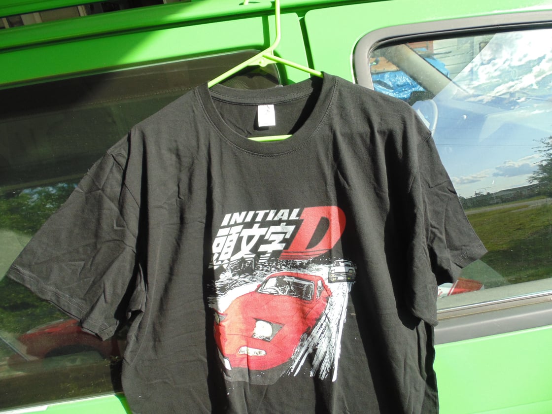 Image of Miata Initial D Tee Shirt, Black Short Sleeve