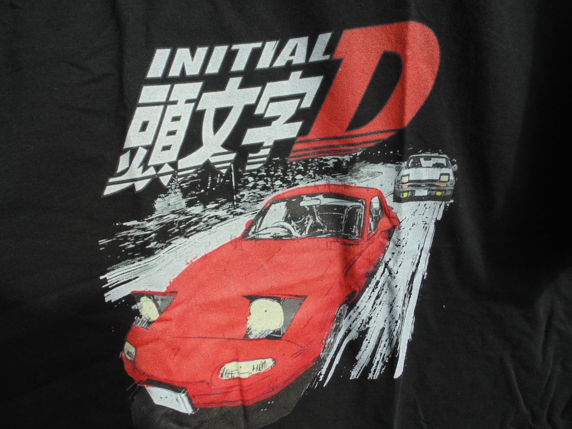 Image of Miata Initial D Tee Shirt, Black Short Sleeve