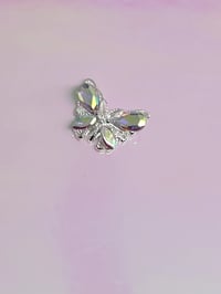 Image 3 of Dimond silver butterfly  AB