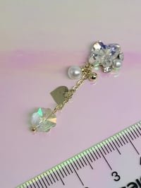 Image 3 of Clear crystal butterfly dangled 