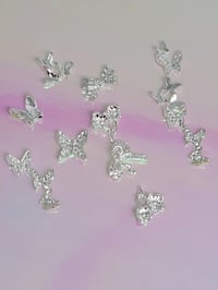 Image 2 of Silver metal charms mix