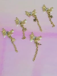 Image 1 of Gold dangled butterfly 