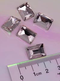Image 1 of Large pink rectangle shape diamond 