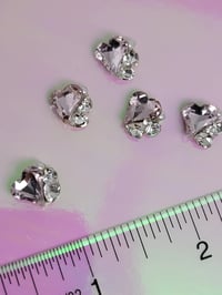 Image 1 of Pink dimond heart shape charm
