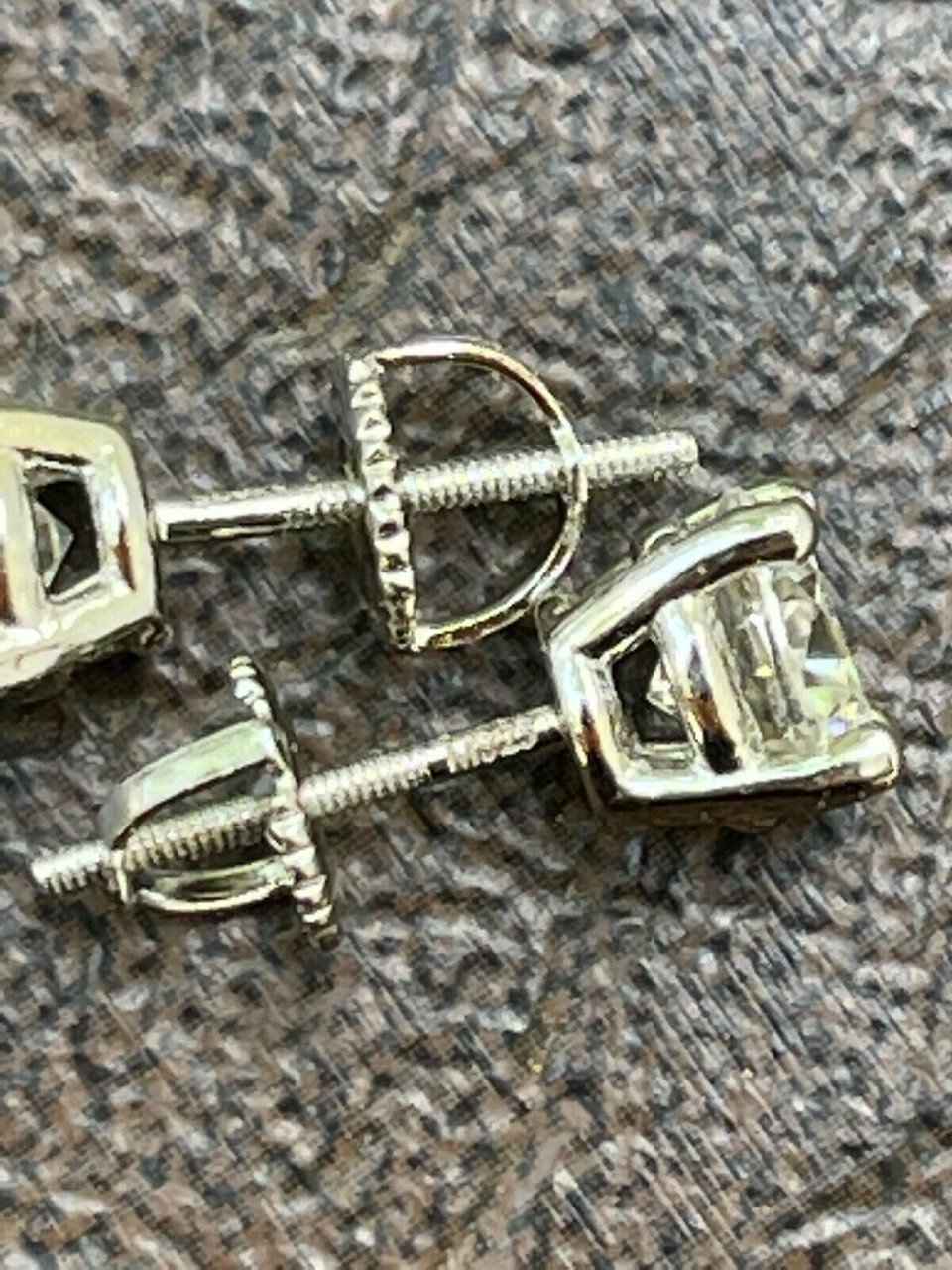 Moissanite Stud Earrings 1ct 5mm.