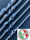 Real Solid 925 Sterling Silver Franco Chain 3mm Box Necklace 28 Inch