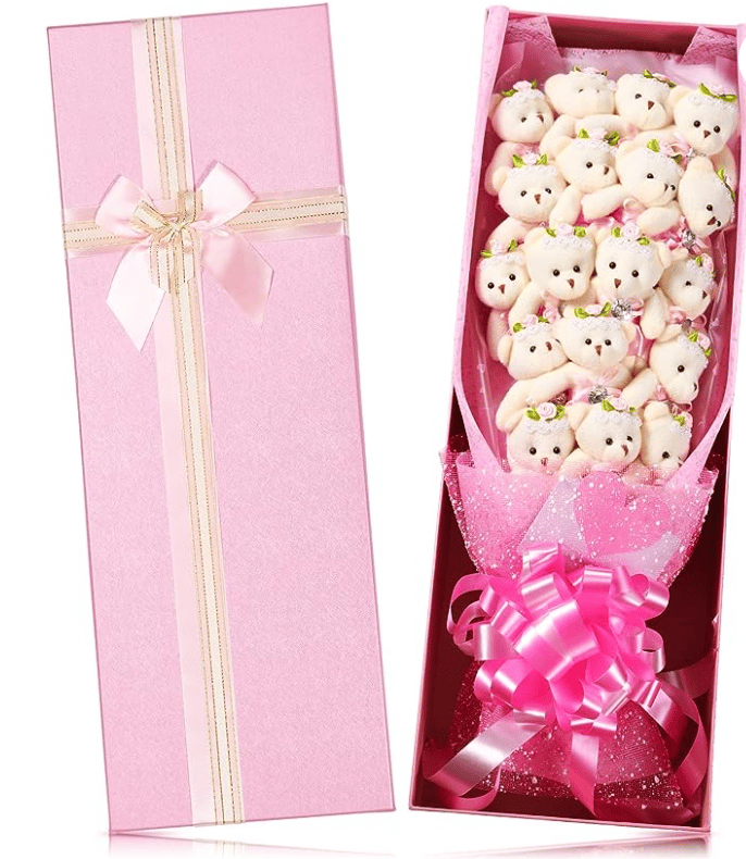 Image of Love Bear Bouquet in Gift Box ( 15 piece)