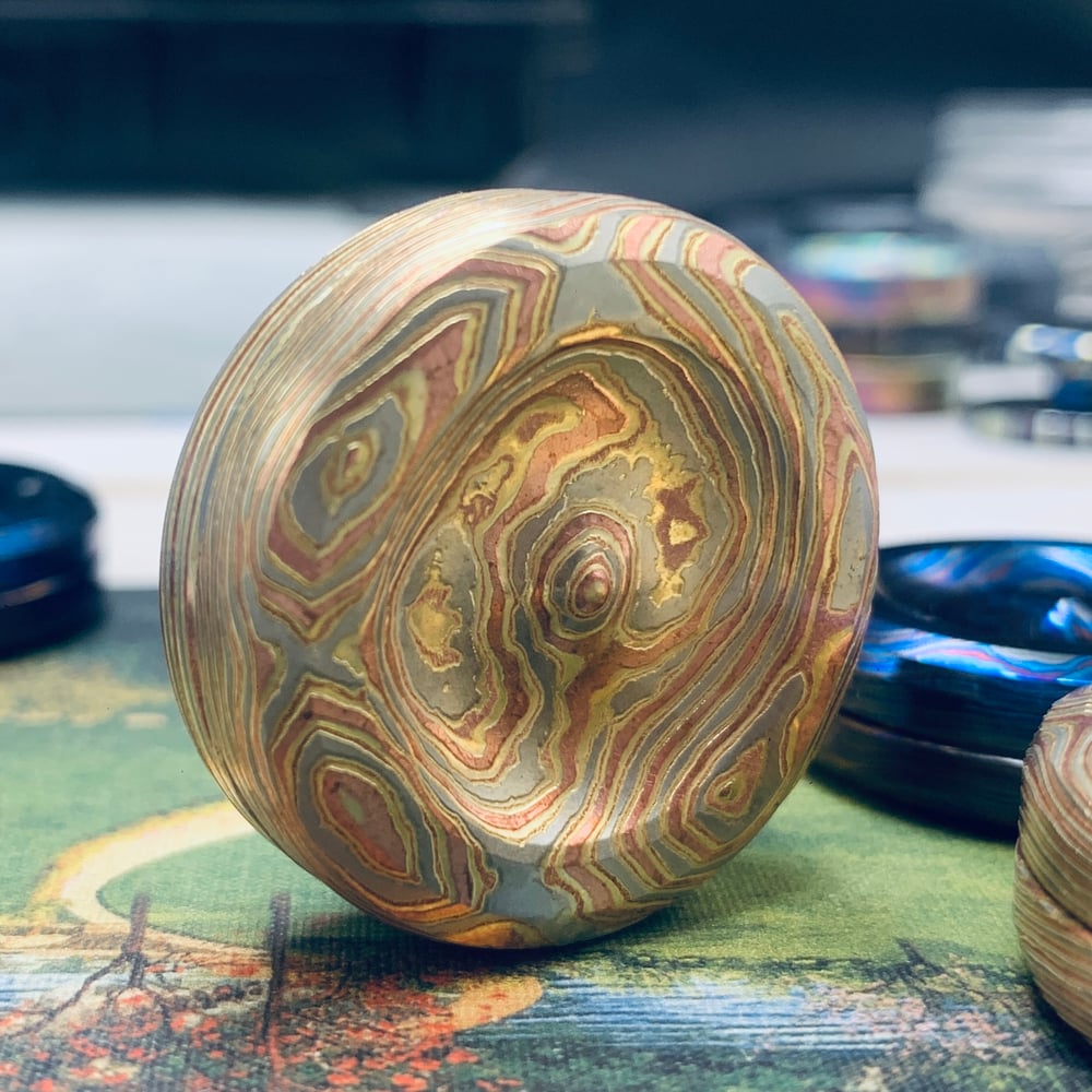 Etched Mokume Mini Mount
