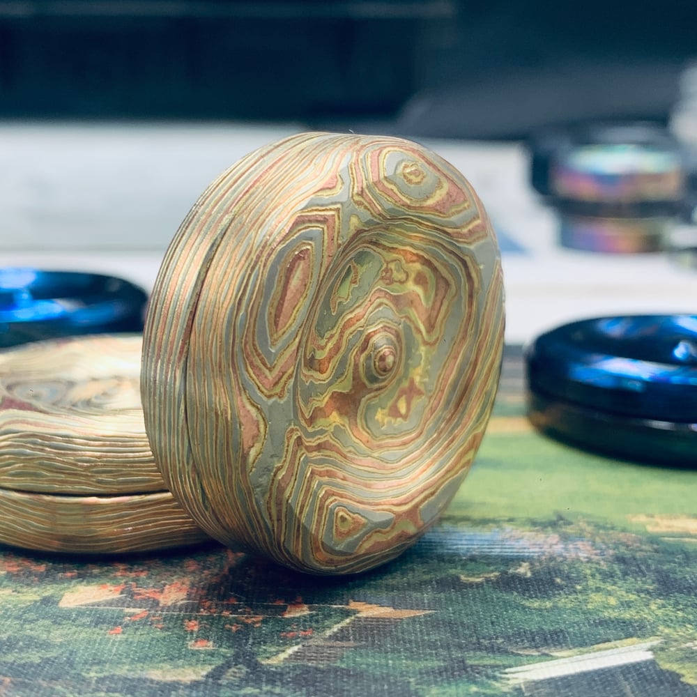 Etched Mokume Mini Mount