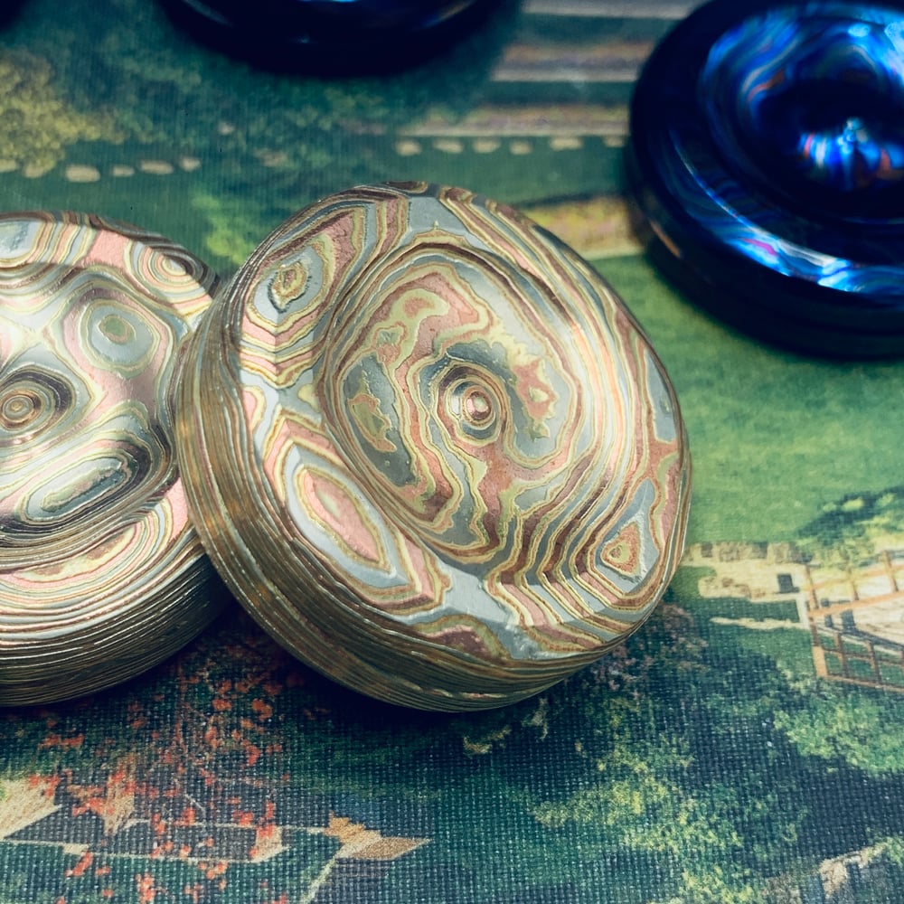 Etched Mokume Mini Mount