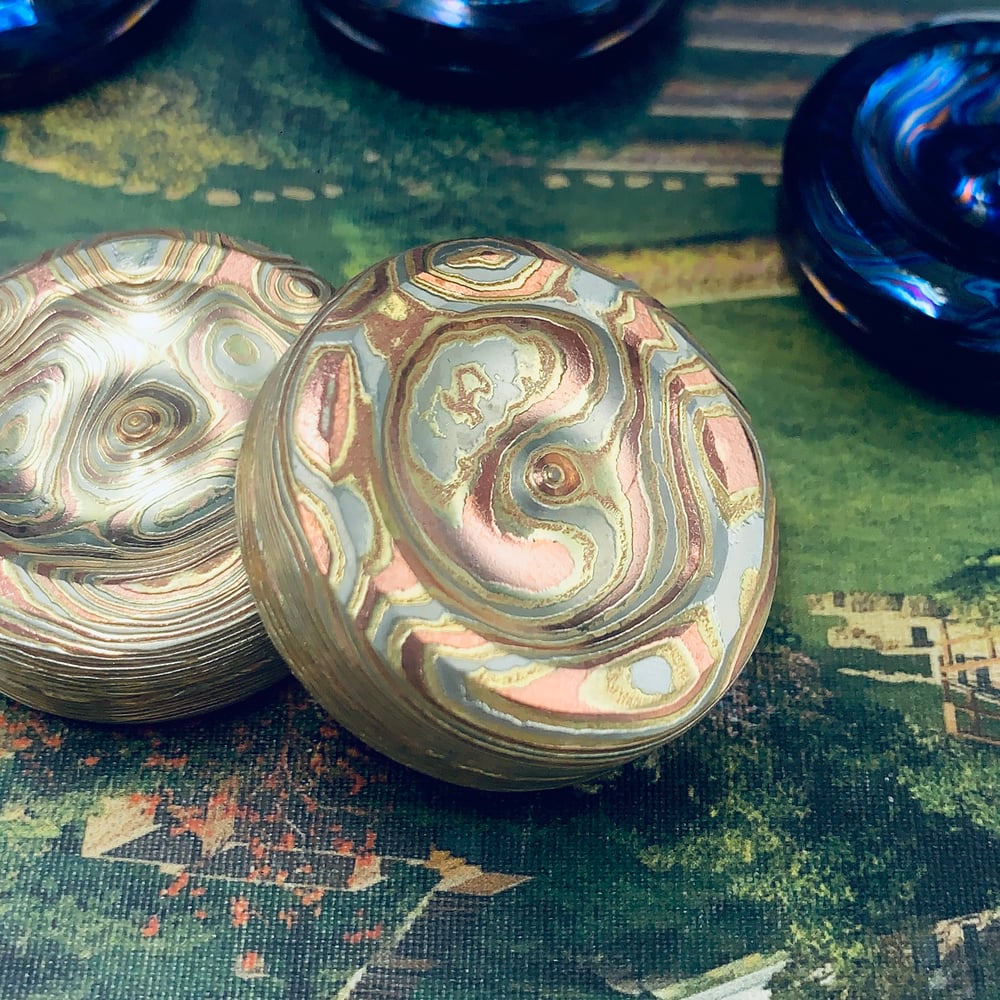 Etched Mokume Mini Mount
