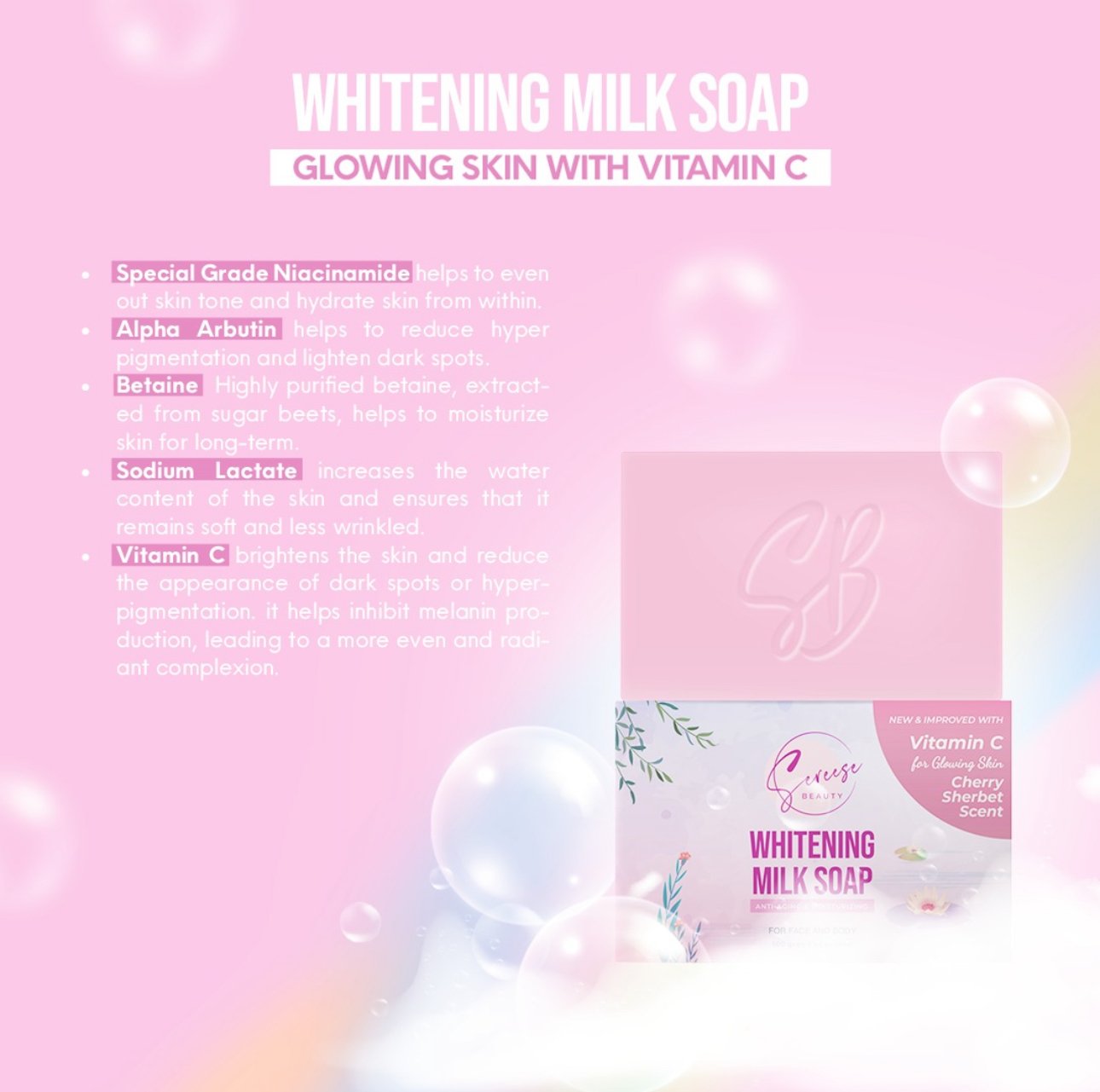 SEREESE BEAUTY Whitening Milk Soap Variants AllThingsByKriz