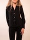 Image of Drape Linen Button Down Black