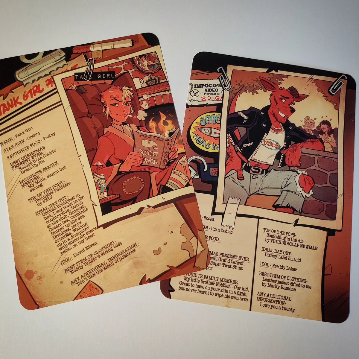 Image of TANK GIRL INFORMATION PACK - with bonus RUMBLE CARDS and STICKER!