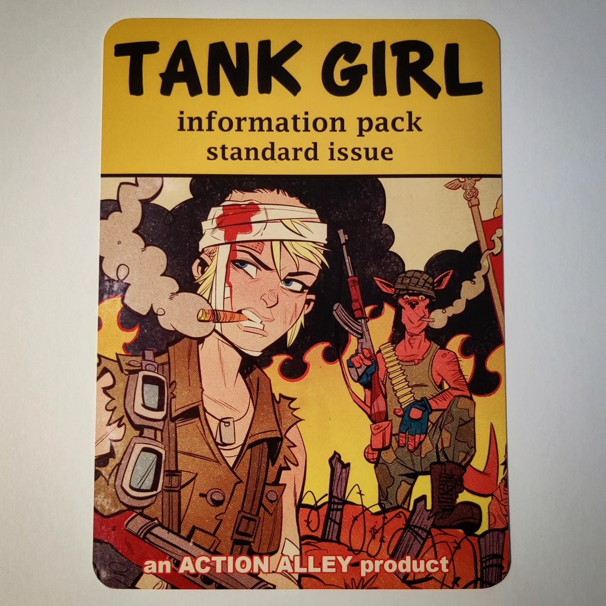 Image of TANK GIRL INFORMATION PACK - with bonus RUMBLE CARDS and STICKER!