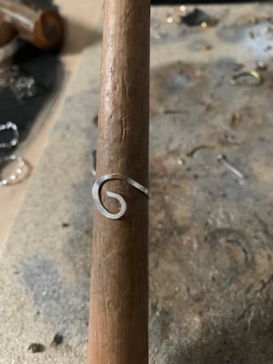 Image of "Whoosh" recycled silver ring