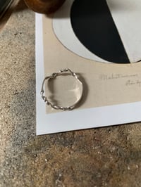 Image 2 of ‘It’s a balance’ smooth and twisted recycled silver ring 