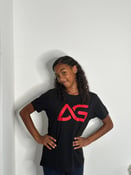 Image of AG Womens T Shirt - Black With Red Large Logo
