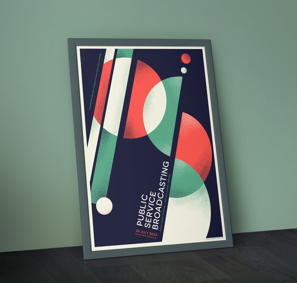 Image of Public Service Broadcasting  - Lewisham 2023 - A2 silkscreen concert poster