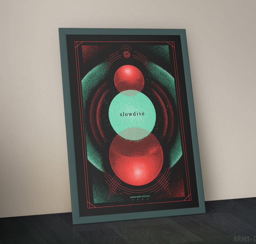 Image of Slowdive  - Green Man 2023 - A2 silkscreen concert poster