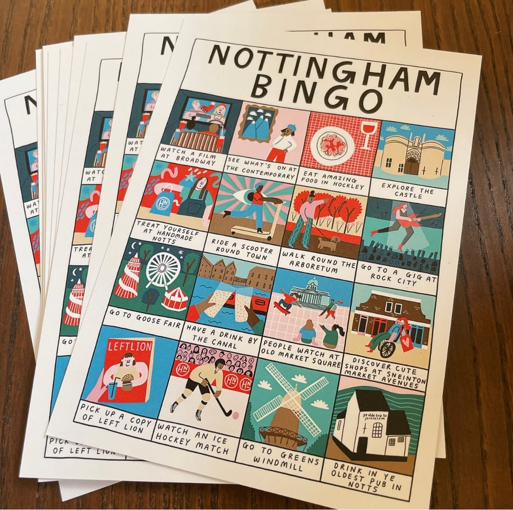 Image of Ellastrated X Handmade Notts Nottingham Bingo